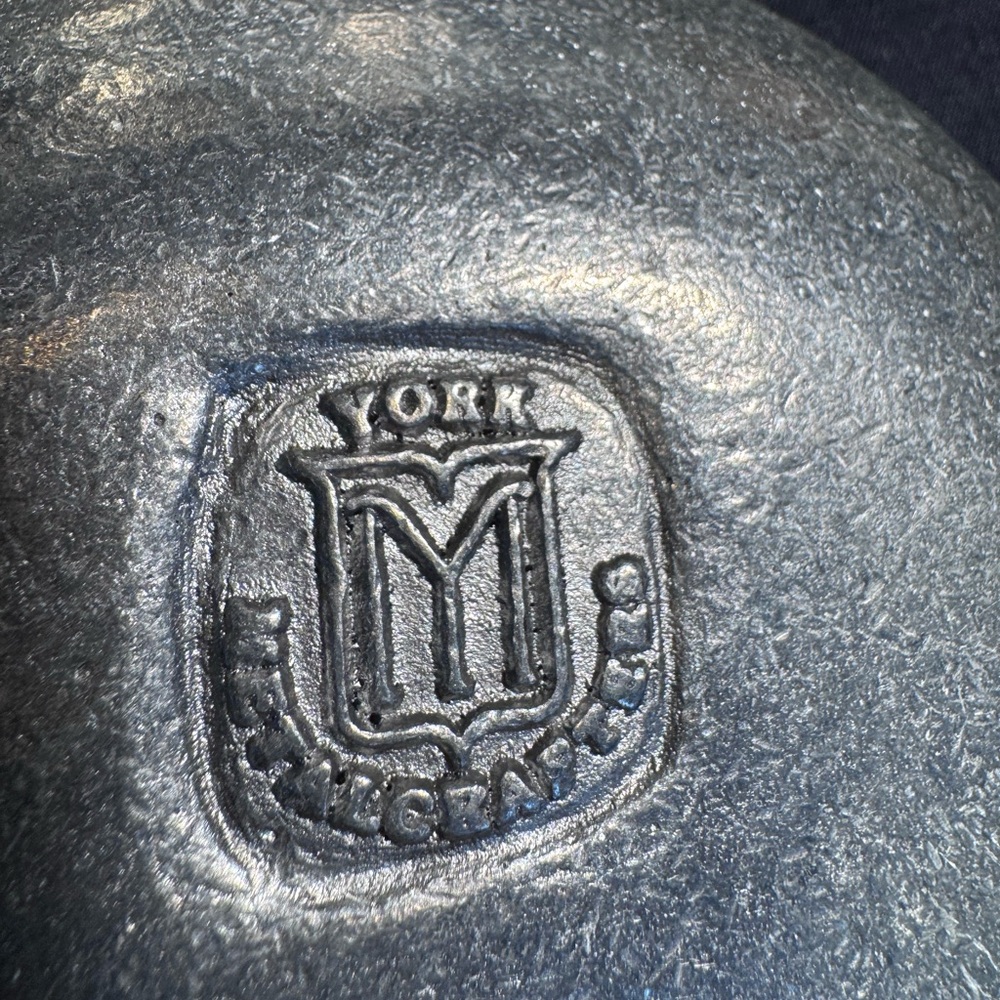 5 Decorative York MetalCrafters Porringer Bowls with Ornate Handles.